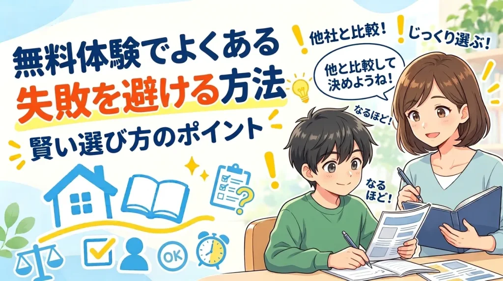 無料体験でよくある失敗を避ける方法